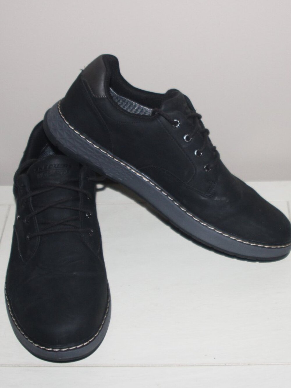 10A EC MENS SKECHERS GARLAND PRYOR LACE UP SHOES - 12